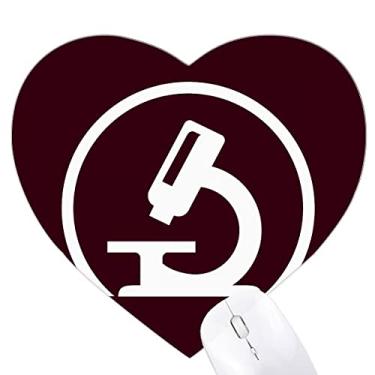 Imagem de Microscópio Experiment Science Judgment Heart Mousepad Tapete de borracha para escritório