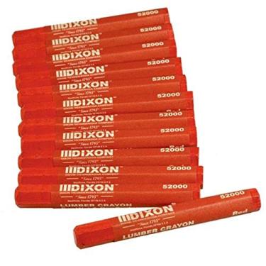 Imagem de Giz de cera Dixon 52000 Lumber Marking, vermelho, pacote com 12
