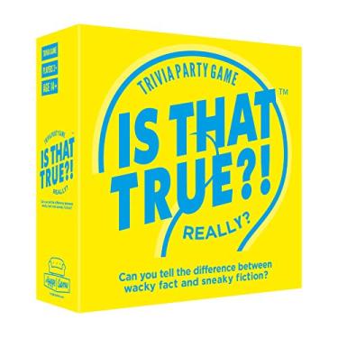 Imagem de Hygge Games is That True?! – Can You Tell The Difference Between Wacky fact and Sneaky Fiction? – Trivia Party Game, Yellow (21125)
