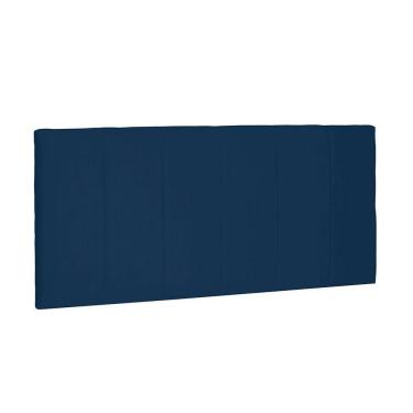 Imagem de Cabeceira Painel Arizona Casal 140cm Suede Azul Marinho