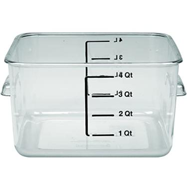 Imagem de Rubbermaid Commercial Products FG630400CLR Polycarbonate Space Saving Storage Container, 1 gal, Clear (Pack of 12)