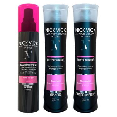 Imagem de Kit Shampoo + Condicionador + Máscara Capilar Nick & Vick Pro-Hair Ree