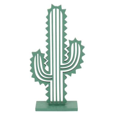 Imagem de VERT ADORNO 28x14x5cm MADEIRA VERDE CACTO