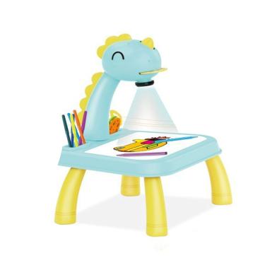 Imagem de Youmeer Brinquedo de desenhar para crianças com projetor, mesa de aprendizagem infantil com projetor inteligente com luz musical, brinquedo educativo para crianças e meninos