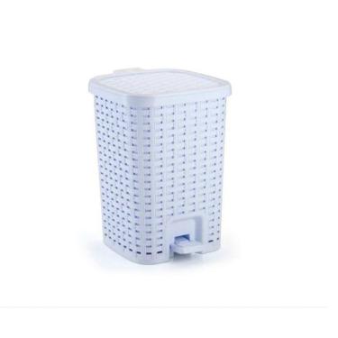 Imagem de Lixeira Smart Grande  Pedal Amortecedor 15 L Branca Monte Li