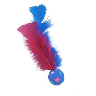 Imagem de Brinquedo para Gatos Bolinha que Pula e Pena Colors Unidade
