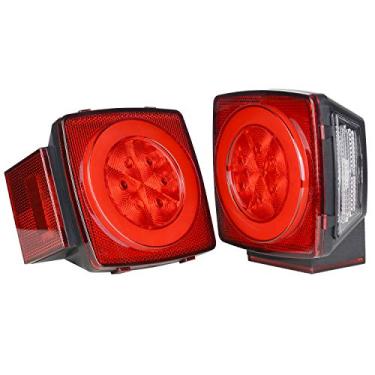 Imagem de Linkitom Nova luz de reboque submersível de LED, luzes traseiras de freio super brilhantes para campista, trailer, barco, snowmobile de menos de 203 cm