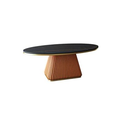 Imagem de Mesa lateral Mesa de canto Mesa de centro Simples Moderna Pequeno Apartamento Sala de estar Casa Nórdico Criativo Mesa de Centro Oval Mesa de Chá Mesa de Centro (Estilo: B)
