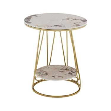 Imagem de Mesa lateral mesa lateral mesa lateral sala de estar simples nórdico pequeno canto redondo sala de estar móveis mesa de chá mesa de centro