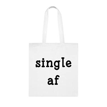 Imagem de Sacola Af única, presente único Af, bolsa de ombro Af, sacos reutilizáveis Af simples, ideia de presente de cesta de natal de aniversário, presente para ela, presente para ele, bolsa feminina, Branco