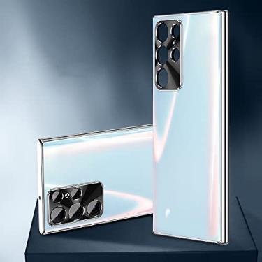 Imagem de Capa de metal Cermet para Samsung Galaxy S22 Ultra Capa protetora de lente de câmera Samsung Original Color 3D para Galaxy S22 plus Capa de telefone, branca, para Galaxy S22 Plus