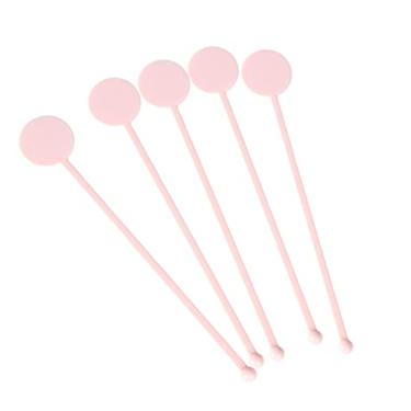 Imagem de Gdeal – Bastão para coquetel de 17,78 cm – Disco superior para bebidas Stirrers plástico café Whiskey Stirrers pacote com 50, rosa, 18*3cm /7'' x 1.2''