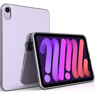 Imagem de Puxicu Capa transparente para iPad Mini 6, design fino, capa protetora de TPU macio flexível para iPad Mini 6ª geração de tablet de 8,3 polegadas (2021), transparente