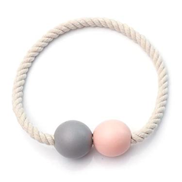 Imagem de prendedores de cortina Amarre a corda para prender a cortina de forma simples. Amarre a corda, fivela magnética, borla e espiga,T3,4 pcs