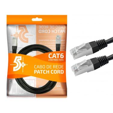 Imagem de Patch Cord CAT6 2,0M Preto 018-1086 5+