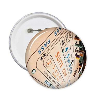 Imagem de Chip Gambling Game Photo Alfinetes redondos botão crachá decoração roupas 5 peças presente