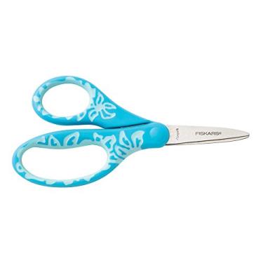 Imagem de Fiskars 194230 Tesoura infantil Suprimentos de volta às aulas, ponta pontiaguda, 12,7 cm, a cor recebida pode variar