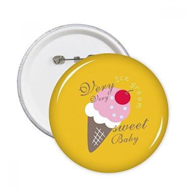 Imagem de Cherry Sweet Baby Sorvete redondo pinos distintivos decoração roupas 5 peças presente