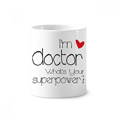 Imagem de Proud Doctors I'm a Doctor English Escova de dentes Caneca, Suporte de Cerâmica