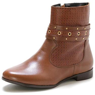 Imagem de Bota Casual Feminina Couro Lisa Conforto Dia a Dia Doc Shoes