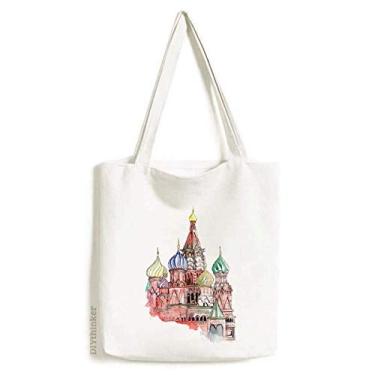 Imagem de Bolsa de lona Grand Kremlin em Moscou, Rússia, sacola de compras, bolsa casual