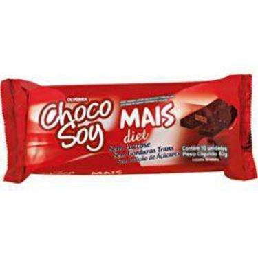 Imagem de Wafer Coberto Com Chocolate Chocosoy Mais Tipo Bis Diet Olvebra 62G