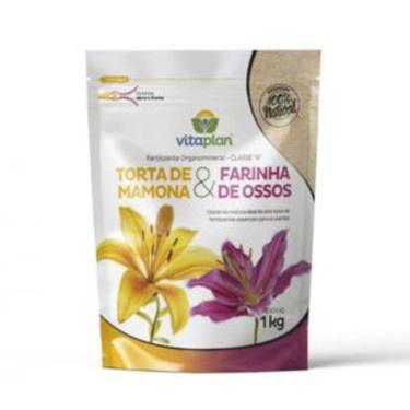 Imagem de Fertilizante Organomineral Torta De Mamona + Farinha De Osso 1 Kg Vitaplan