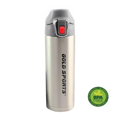 Imagem de Garrafa EcoEsportiva II Aço Inoxidável Gold Sports 500 ml - Dupla Camada Aço inoxidável 304