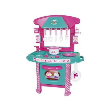 Imagem de Brinquedo Cozinha Da Barbie Chef Rosa Infantil Completa + Acessórios +