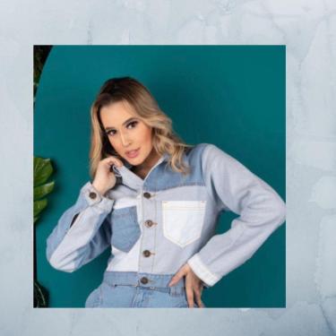 Imagem de Jaqueta Jeans Feminina Bicolor - 5315
