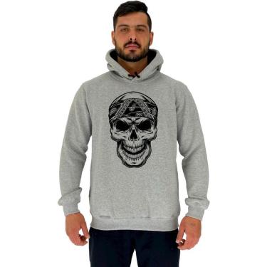 Imagem de Blusa Moletom MXD Conceito Tradicional Com Touca Caveira Com Bandana Masculina-Masculino
