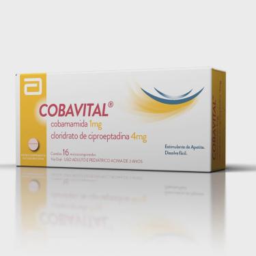 Imagem de Cobavital Cobamamida 1mg + Cloridrato de Ciproeptadina 4mg 16 microcomprimidos