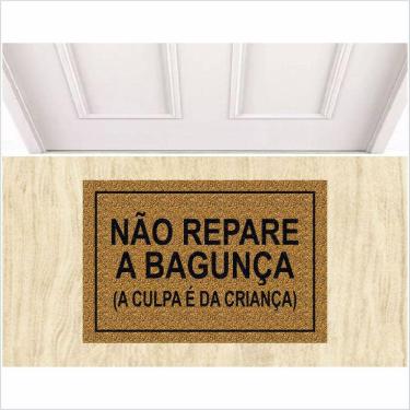 Imagem de Tapete Capacho Não Repare Na Bagunça Medida Porta