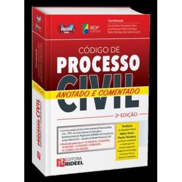 Imagem de Código De Processo Civil Anotado E Comentado - Rideel Editora ( Bicho