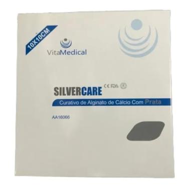 Imagem de Curativo Alginato E Cálcio Com Prata Antimicrobiano Para Úlçceras Por Pressão Pé Diabético Não Adesivo - 01 Unidade