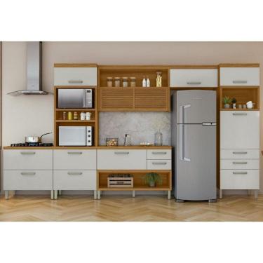 Imagem de Cozinha 5 Peças Ripado 2 Paneleiros Princesa 100 MDF Nesher