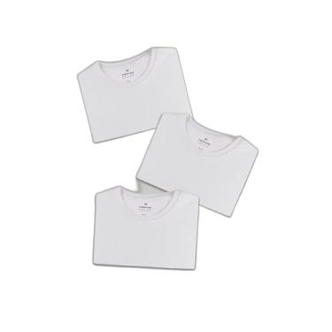 Imagem de Kit Com 3 Camisetas Masculinas Básicas - Branco XG