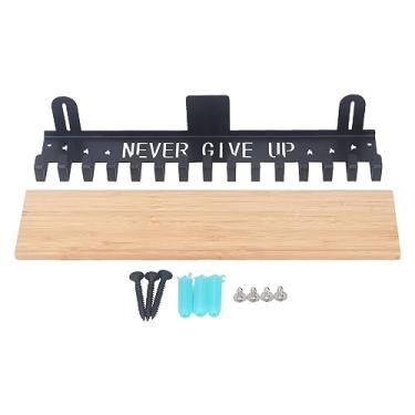 Imagem de Yosoo Health Gear Expositor de Medalha de Prateleira de Exibição de Prêmio, Prateleira de Ferro Sólido com 20 Ganchos, Suporte de Medalhas de Fita Montado na Parede para Prêmios de Corrida de