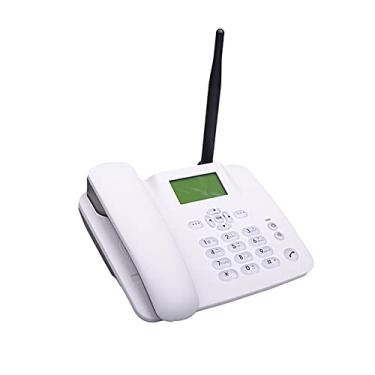 Imagem de Telefone fixo sem fio 4G Suporte para telefone de mesa GSM 850/900/1800 / 1900MHZ Cartão SIM Telefone sem fio com antena Rádio Despertador Função SMS para casa Home Call Center Office Company Hotel