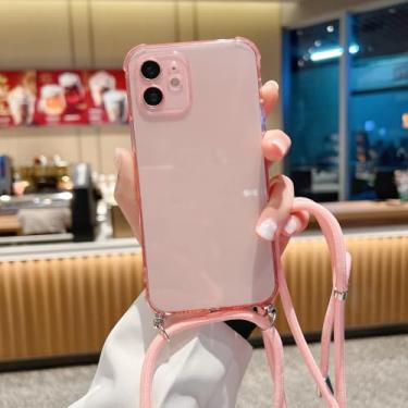 Imagem de Capa de telefone de silicone líquido com alça de gola cruzada com fio para iphone 13 12 mini 11 pro x xr xs max 6s 7 8 plus se, 1, para 14 plus
