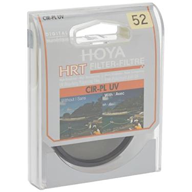 Imagem de Hoya Filtro polarizador circular (HRT CIR-PL UV) – Filtro polarizador de 52 mm com vidro absorvente UV, filme de transparência de alta taxa para lente de câmera – Moldura de alumínio multirevestida e