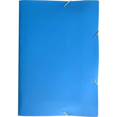 Imagem de Pasta com Elástico, Plástica, A4, Full Color, Azul, Dello, Pacote com 10 Unidades