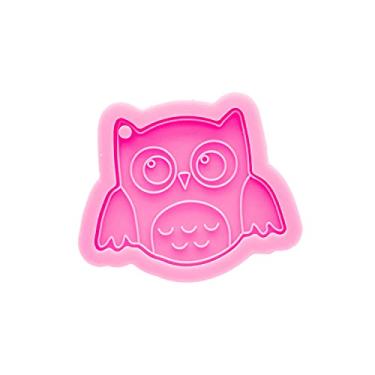 Imagem de Chaveiro brilhante e brilhante em forma de coruja da Páscoa, molde de silicone, decoração de argila de polímero, colar feito à mão, joias epóxi, molde de silicone, moldes de resina para pendurar
