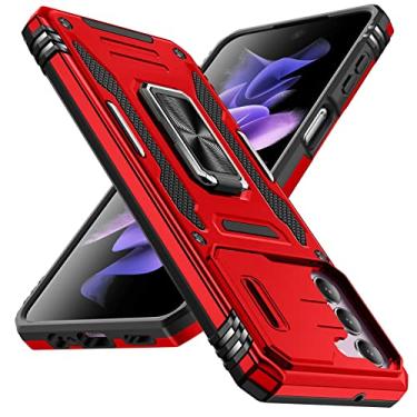 Imagem de YSLBWLE Capa para Samsung Galaxy A14 5G com suporte com capa de câmera, proteção de nível militar, suporte de anel de metal, capa amortecedora para Galaxy A14 5G, vermelho 5-sam a14-02