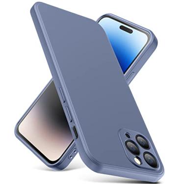 Imagem de YSLBWLE Capa para iPhone 12 Pro, capa fina de silicone líquido, à prova de choque, capa fina para iPhone 12 Pro, capa protetora de câmera de corpo inteiro - cinza escuro 2-IP12p-09