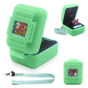 Imagem de Capa de silicone para animal de estimação digital Bitzee Interactive Toy e capa, capa com cordão, capa protetora para animais de estimação eletrônicos virtuais Bitzee para meninas e meninos (verde)