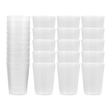 Imagem de ULTECHVO 50 peças de plástico graduado de 50 ml, copos de medição transparentes, de medição líquida, de coleção de amostras de laboratório.