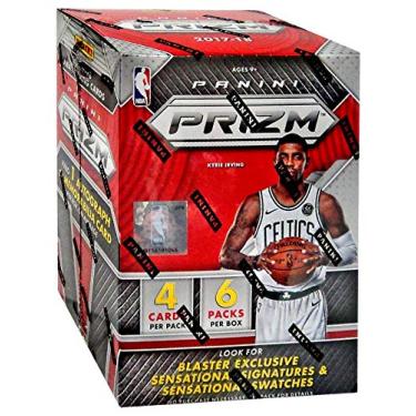 Imagem de PANINI PRIZM NBA 2017-18 Caixa de cartas colecionáveis de basquete BLASTER [6 pacotes]