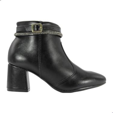 Imagem de Bota Beira Rio Salto Bloco com Strass - Feminina