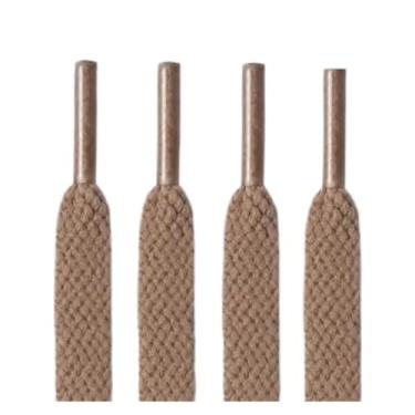 Imagem de Flat Engrossar Cor Doces Crianças Sapato Cadarços Tênis De Basquete Vela Sapato Cadarços Acessório De Sapato(Brown,120cm)